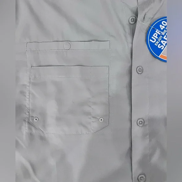 NWT Men’s Columbia PFG UV Tamiami II LS Shirt - Cool Grey - M - Picture 5 of 5